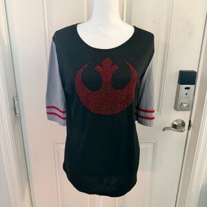 Star Wars Disney Parks T-Shirt L | Rebel Alliance Rhinestone Bling